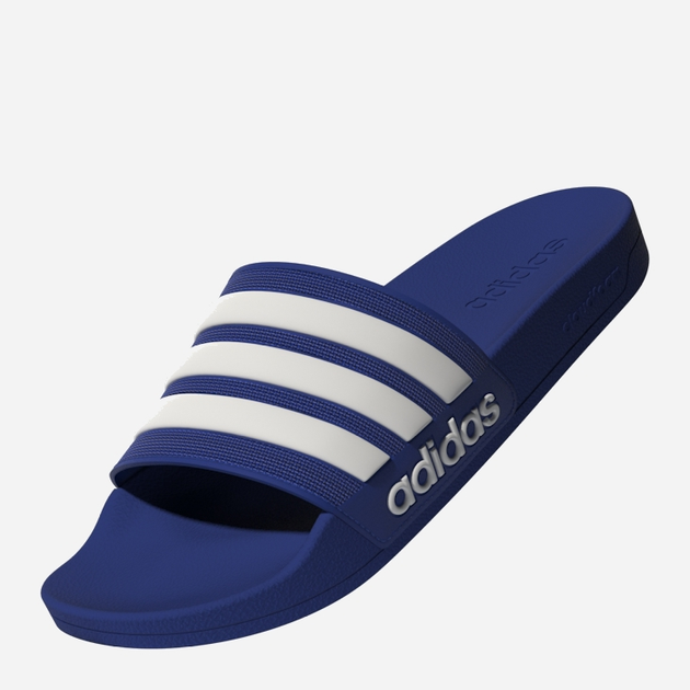 Чоловічі шльопанці для пляжу Adidas Adilette Shower GW1048 40.5 Сині з білим (4065418277174) - зображення 7