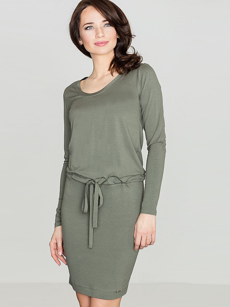 Плаття жіноче Lenitif K334 M Оливково-зелене (5902194326124) - зображення 1