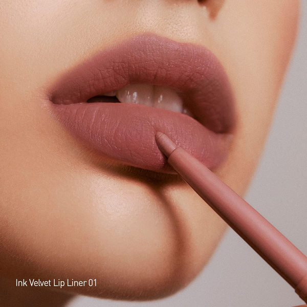 Олівець для губ Peripera Ink Velvet Lip Liner №001 Rosy Nude Матовий з вельветовим фінішем 0.3 г (8809900985125) - зображення 4