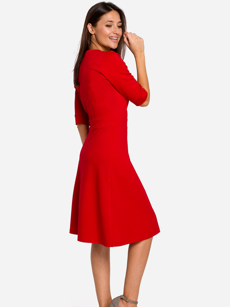 Sukienka trapezowa damska Stylove S153 XL Czerwona (5903068438363) - obraz 2