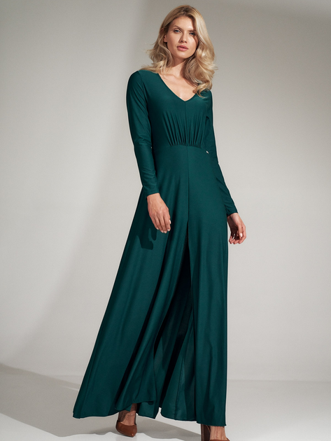 Sukienka trapezowa damska Figl M727 XL Zielona (5902194384865) - obraz 1