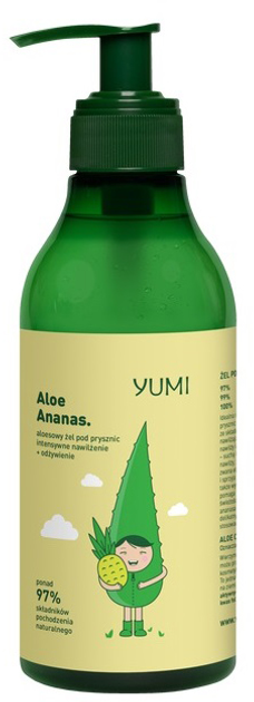 Żel pod prysznic Yumi Aloe Ananas aloesowy 400 ml (5902693162858) - obraz 1