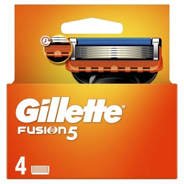 Сменные картриджи для бритья (лезвия кассеты) мужские Gillette Fusion5 4 шт - изображение 2