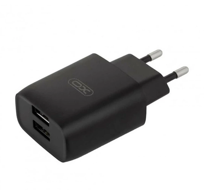 Мережевий зарядний пристрій XO L57 (2USB/2.4A) + Кабель USB - Type-C (black) - Фото 3 Мережевий зарядний пристрій XO L57 (2USB/2.4A) + Кабель USB - Type-C (black) - зображення 3