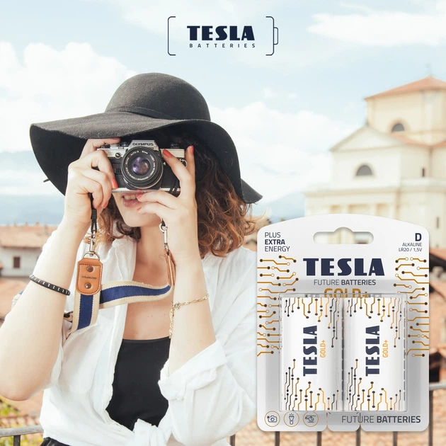 Батарейки Tesla D GOLD+ LR20 / BLISTER FOIL 2 шт. - изображение 2