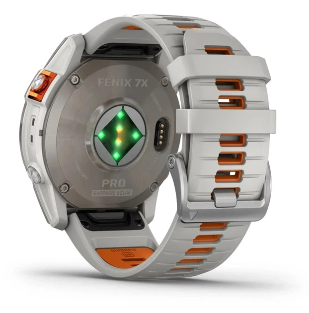 Смарт-годинник Garmin Fenix 7X Pro Sapphire Solar Titanium with Grey/Orange Band (010-02778-64) - Фото 8 Смарт-годинник Garmin Fenix 7X Pro Sapphire Solar Titanium with Grey/Orange Band (010-02778-64) - зображення 8