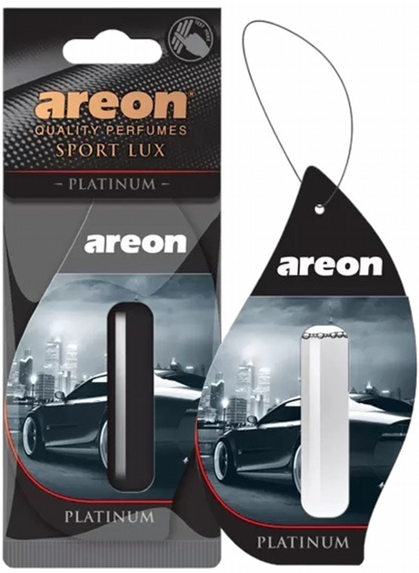 Zawieszka zapachowa do samochodu Areon Sport Lux Liquid Platinum (3800034963633) - obraz 1