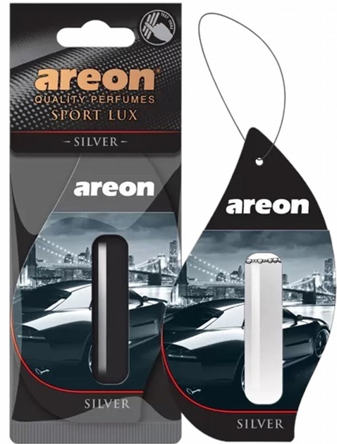 Zawieszka zapachowa do samochodu Areon Sport Lux Liquid Silver (3800034963626) - obraz 1