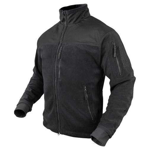 Тактична флісова куртка Condor ALPHA Mirco Fleece Jacket 601 XX-Large, Чорний - зображення 1