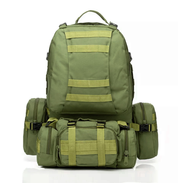 Рюкзак для активного використання з підсумками Eagle B08 55 літрів Green Olive (8144) - зображення 2