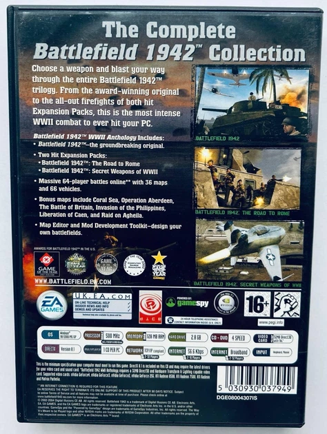 Battlefield 1942 World War II Anthology, Б/У, английская версия - диск для PC - изображение 3