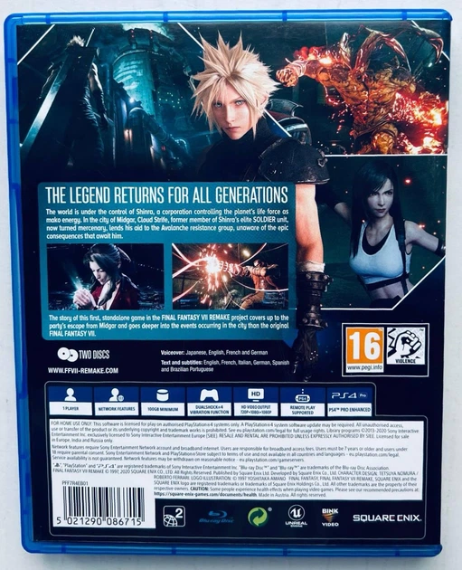 Final Fantasy VII Remake, Б/В, англійська версія - диск для PlayStation 4 - зображення 4