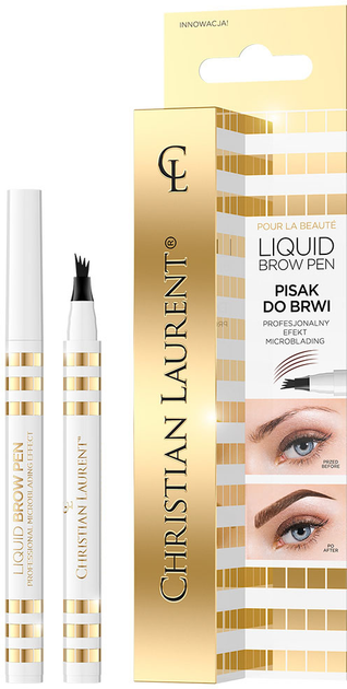 Лайнер для брів Christian Laurent Liquid Brow Pen 01 Cold Tones 2 мл (5901761985665) - зображення 1