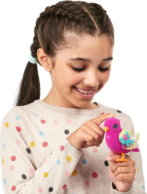 Интерактивная говорящая птичка Тиара Твинклз Little Live Pets - Lil' Bird and Bird Cage New Light Up Wings - изображение 4