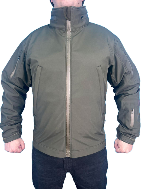 Куртка Soft Shell із фліс кофтою Олива Pancer Protection 52 - зображення 1