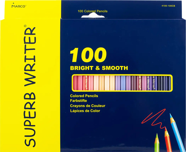 Карандаши цветные Marco Superb Writer 100 цветов (4100-100CB) – фото ...