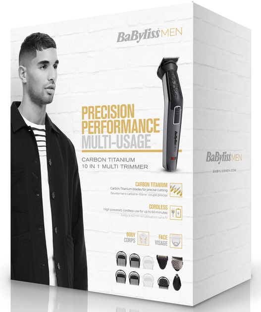 Тример Babyliss Carbon TIitanium MT727E (3030050153132) - зображення 11