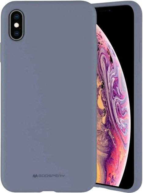 Etui Mercury Silicone do Apple iPhone X/Xs Lavender Gray (8809745645079) - obraz 1