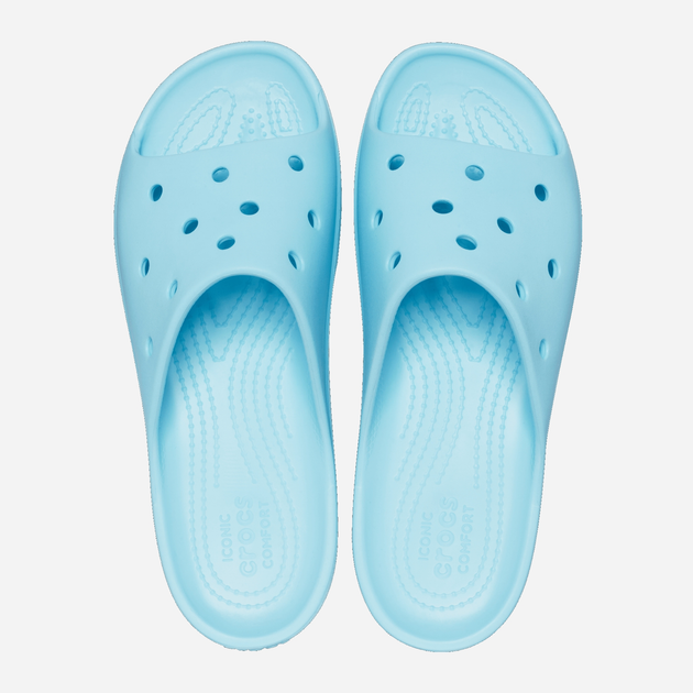 Klapki damskie Crocs Classic Platform Slide W CR208180-ARTC 37-38 (W7) 23 cm Jasnogranatowe (196265299232) - obraz 4