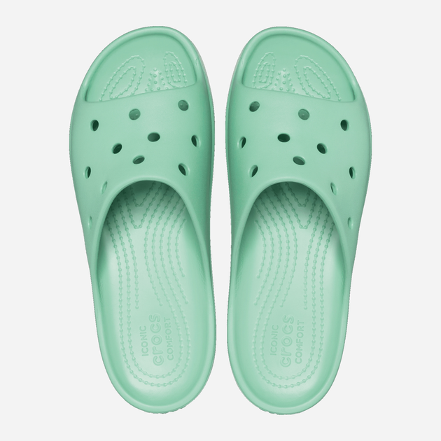 Жіночі шльопанці Crocs Classic Platform Slide W CR208180-JAST 36-37 (W6) 22 см М\\'ятні (196265242146) - зображення 4