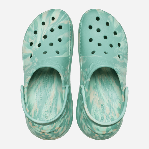 Жіночі крокси Crocs Classic Crush Marbled Clog W CR208265-JSMT 39-40 (M7/W9) 25 см М\'ятні (196265320486) - зображення 4