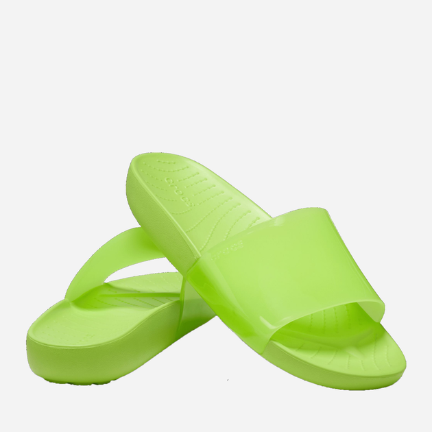 Klapki damskie Crocs Splash Shine Slide CR208538-LMDE 36-37 (W6) 22 cm Zielone (196265325870) - obraz 3