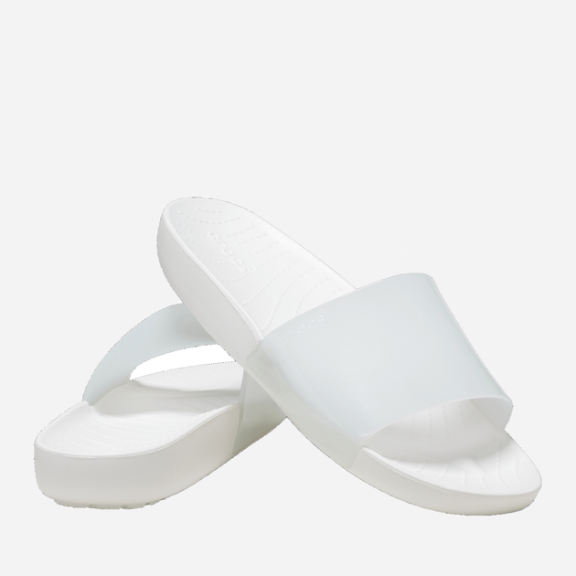 Klapki damskie Crocs Splash Shine Slide CR208538-WHI 37-38 (W7) 23 cm Białe (196265286317) - obraz 2