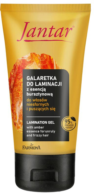 Galaretka do włosów laminacji Farmona Jantar Moc Bursztynu 150 g (5900117979716) - obraz 1