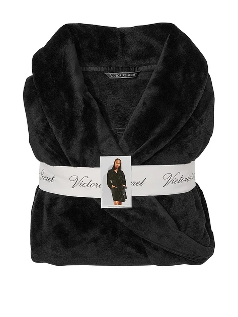 Халат Victoria's Secret Short Cozy Robe M/L чорний - зображення 4