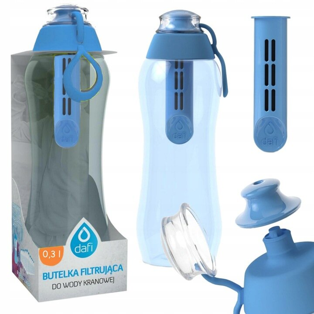 Пляшка для води Dafi Soft 300 мл з фільтром Синя (5902884102212) - зображення 2