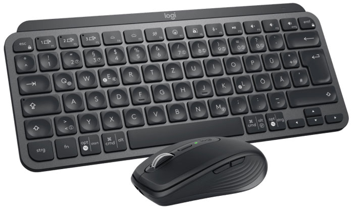 Zestaw bezprzewodowy Logitech MX Keys Mini RF Wireless + Bluetooth Grafitowy (920-011054) - obraz 3