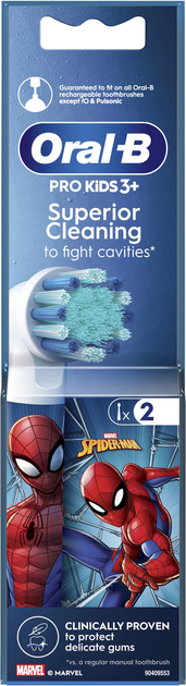 Насадки для электрической зубной щётки Oral-B Kids Человек-паук, 2 шт (8006540805008) - изображение 2