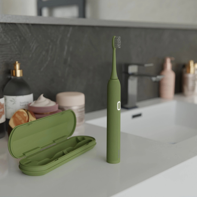 Elektryczna szczoteczka do zębów Tesla Smart Toothbrush Sonic TS200 Deluxe Green (TSL-PC-TSD200G) - obraz 2