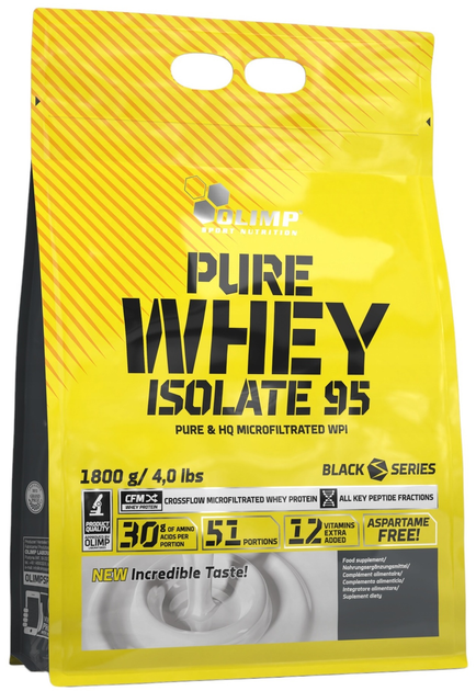 Protein Olimp Pure Whey Isolate 95 1.8 kg Truskawka (5901330059629) - obraz 1
