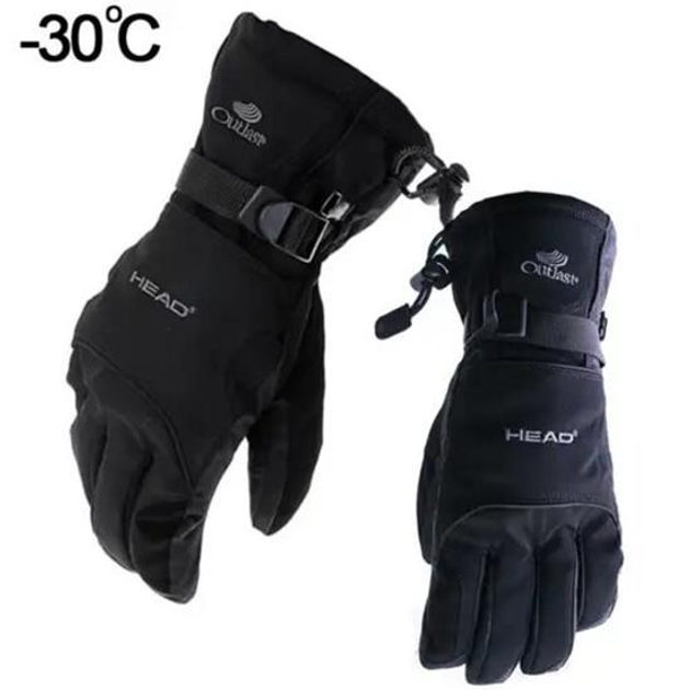 Перчатки зимние мужские высокие Outlast Head L черный – Стильные ...