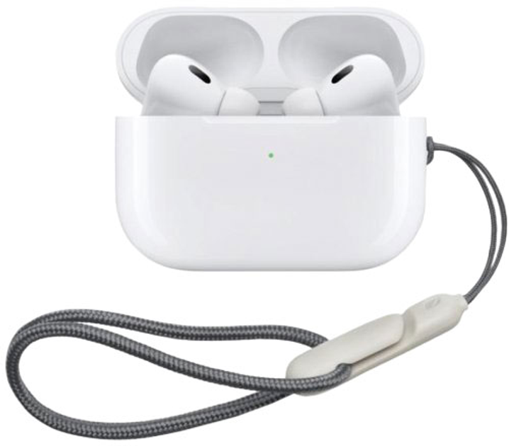 Акція на Бездротова гарнітура XO EV52 AirPods Pro 2 ANC Wireless Charging Case Біло-сіра від Rozetka