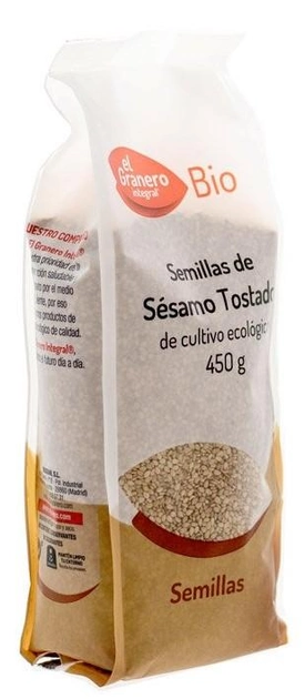 Nasiona sezamu El Granero Roasted Sesame Seeds Bio 450 g (8422584018677) - obraz 2