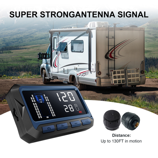 Система контроля давления и температуры в шинах TPMS Careud D550S для грузовиков, 12 датчиков - изображение 2