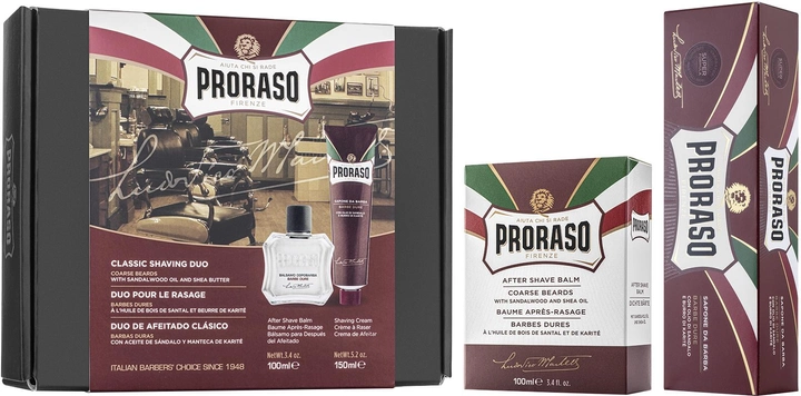 Подарунковий набір для гоління Proraso Делікатне гоління і догляд для жорсткої щетини (8004395004874) - зображення 1