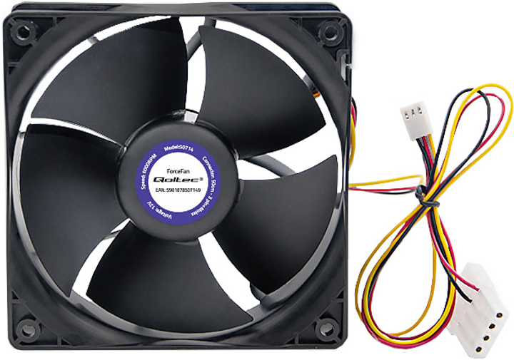 Кулер Qoltec ForceFan 6000 RPM 120mm 12V (5901878507149) - изображение 1
