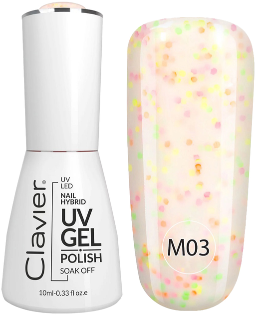 Lakier hybrydowy do paznokci Clavier Luxury Multi Flavours M03 Candy Sprinkles 10 ml (5907565674293) - obraz 1