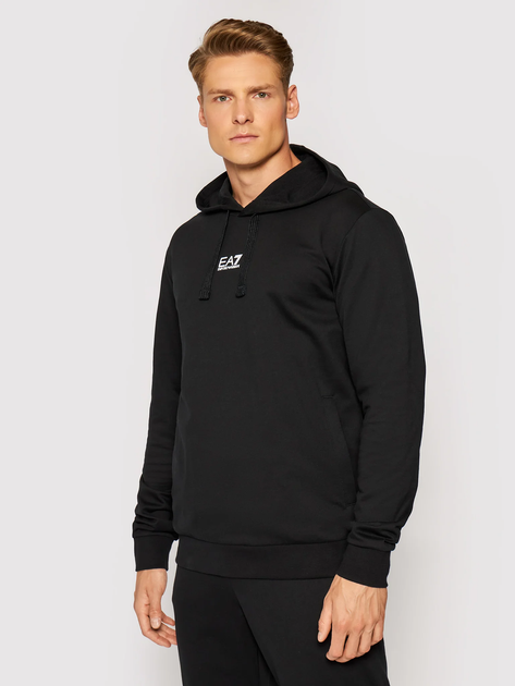 Dres męski EA7 Train Core Id M T-Suit Hoodie Rn Ch Coft XL Black (8056861842299) - obraz 2