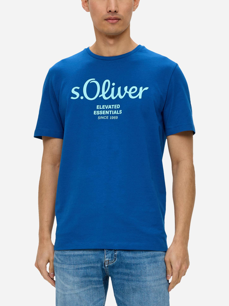 Koszulka męska s.Oliver 10.3.11.12.130.2139909-56D1 S Niebieska (4099974204015) - obraz 1
