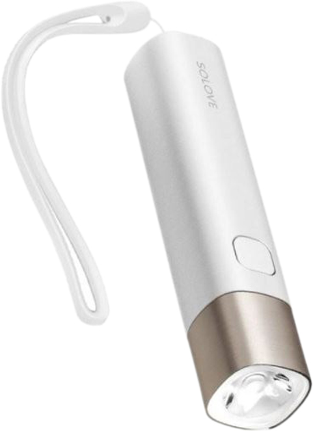 Фонарик ручной аккумуляторный Xiaomi SoloveX3S 3000 мА·ч с функцией power bank White (Solove X3S White) - изображение 1