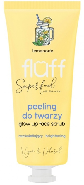 Peeling do twarzy Fluff Glow Up Lemoniada oczyszczający 75 ml (5902539711554) - obraz 1