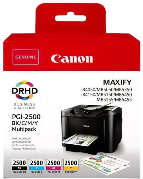 Zestaw tuszy Canon PGI-2500 Multipack Cyan/Magenta/Yellow/Black (8714574652382) - obraz 1