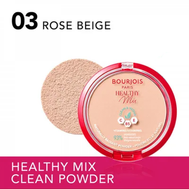 Puder Bourjois Healthy Mix Powder 03 Rose Beige 10 g (3616303915124) - obraz 2