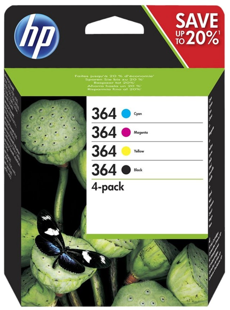 Zestaw tuszy HP 364 Multipack Cyan/Magenta/Yellow/Black (889894508904) - obraz 1