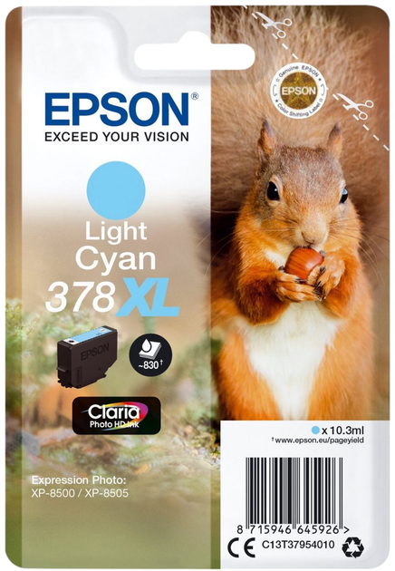 Tusz Epson 378XL Cyan (8715946645926) - obraz 1