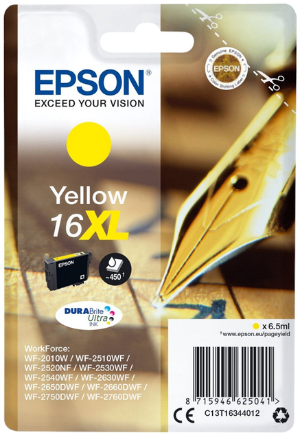 Tusz Epson 16XL Yellow (8715946625041) - obraz 1